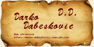 Darko Dabesković vizit kartica